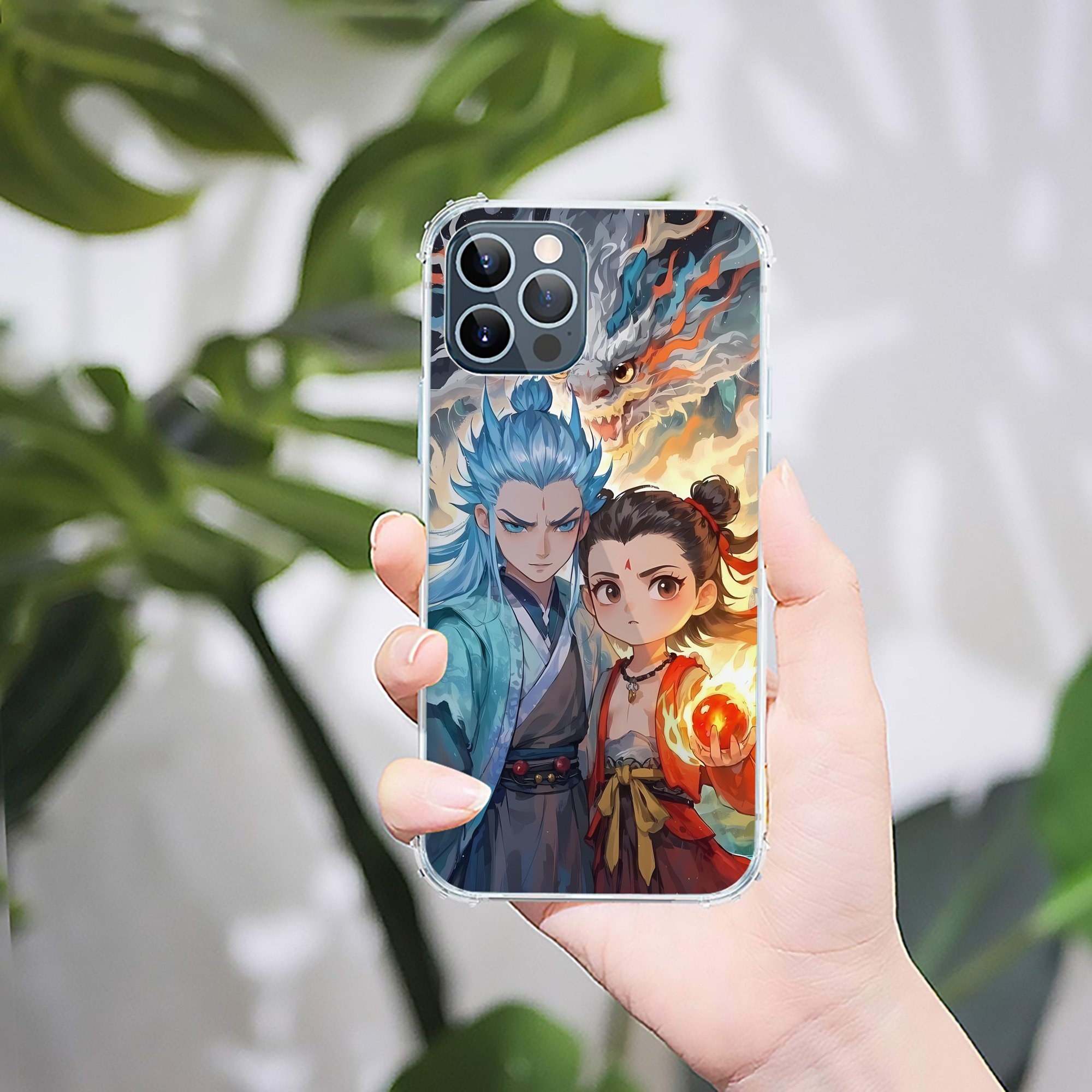 （画像用） Ne Zha 2 ナタ 魔童の大暴れ 【iPhone 12シリーズ対応】透明スマホケース（クリアソフトケース）